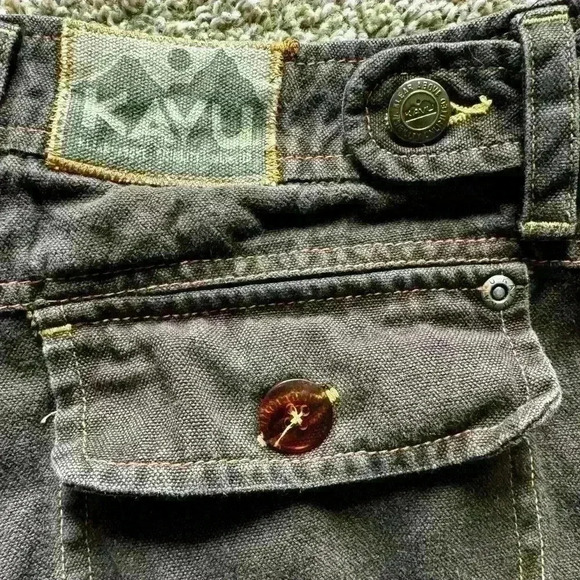 KAVU Brown Hemo Cotton Crop Capris Size 6 - Picture 4 of 5